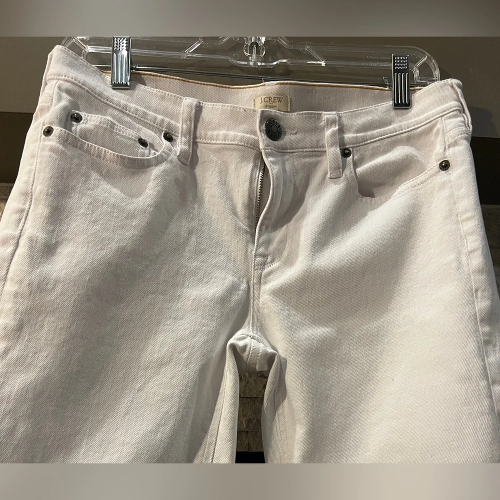 J Crew size 28/31 white denim pants